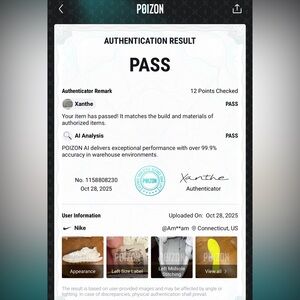 🌟 Authentication via Poizon: Shop here with confidence! 🌟‎
